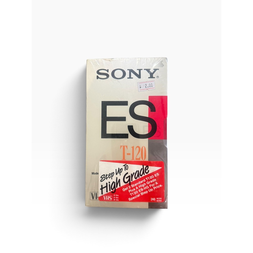 Lot of 3 Sony ES T-120 High Grade Blank VHS Tapes Factory Sealed T-120ESC ESHGC